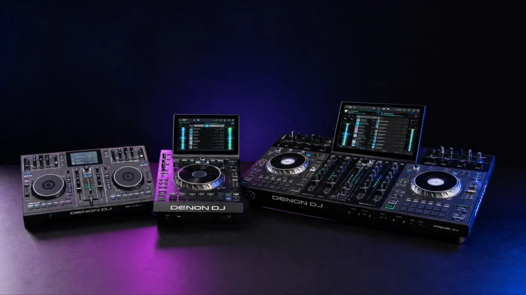 Range of Denon DJ standalone systems from portable to flagship