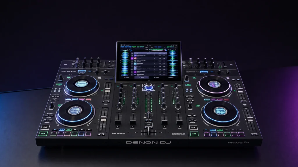 Denon DJ Prime 4+ flagship 4-deck standalone DJ system