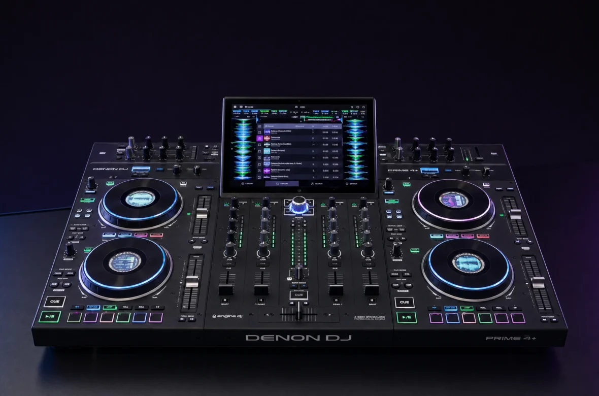 Denon DJ Prime 4+ flagship 4-deck standalone DJ system
