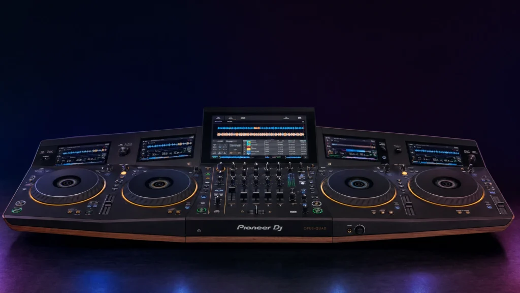 Pioneer DJ OPUS-QUAD premium standalone 4-channel DJ system with curved design